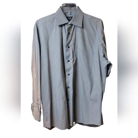 Ike Behar Men’s Gray Button-down Shirt, Size 16 , 34D - Picture 1 of 5